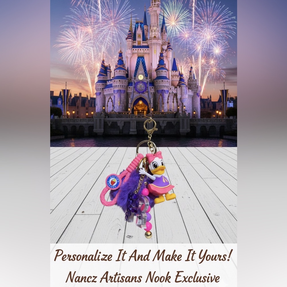Nancz Artisan’s Nook Exclusive: “Daisy’s Purple Passion” Custom Luxury Keychain